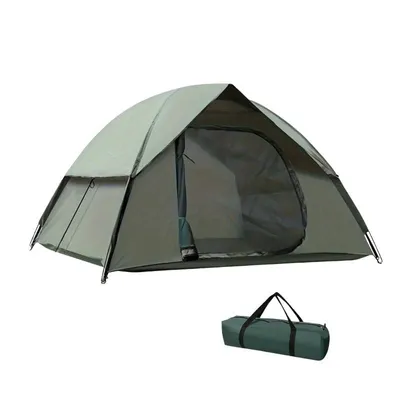 Produktbild von Campingzelt 2-3 Personen, wasserdicht, winddicht, Sonnenschutz, schnell aufbauen, atmungsaktiv, tragbar