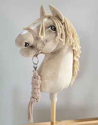 Produktbild von Hobby Horse Set: A3 Halfter + Strickleine - Beige