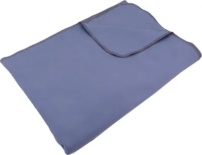 Produktbild von Kuscheldecke aus 100% Baumwolle, Dekodecke für Wohn- und Schlafzimmer, 200 x 140 cm, Blau