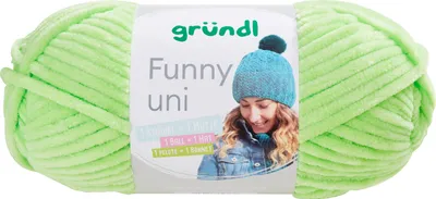 Immagine prodotto di Gründl filato ciniglia Funny uni, 100g/120m, lana baby, 100% poliestere, filato per uncinetto e maglia 21 verde chiaro