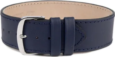 Produktbild von Minott Uhrenarmband Leder Durchzugsband 20mm Dunkelblau 19811S