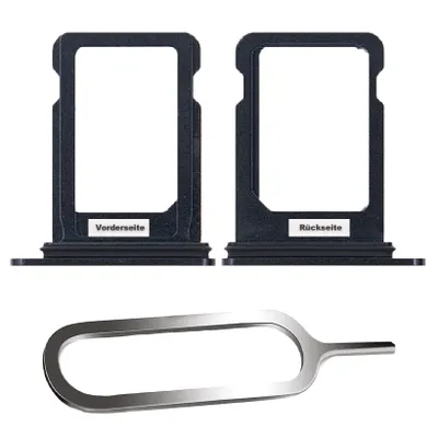 Produktbild von iPHONE 13 MINI SIM KARTEN HALTER TRAY ADAPTER FACH STECKER SLOT CARD + NADEL MITTERNACHT