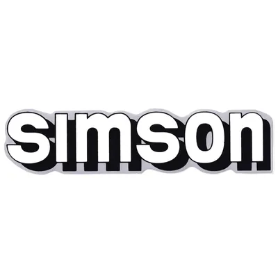 Produktbild von Aufkleber Schriftzug Simson weiß / silber für Tank