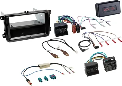 Immagine prodotto di ACV 611320-30-5 Kit 2-DIN con vano portaoggetti per veicoli Seat/Skoda/VW LFB/antenna