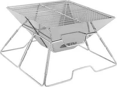 Immagine prodotto di Barbecue portatile a carbonella per picnic e campeggio - Borsa da viaggio con scomparto portaoggetti