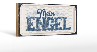 Produktbild von Holzschild Mein Engel, 27x10 cm, Holzschilder Spruch Glück Weisheit