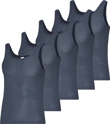 Produktbild von ESGE 5er Pack - Feinripp Ringel Unterhemd / Tanktop Unterhemd von ESGE Feinripp Ringel, Pflegeleicht, formbeständig und strapazierfähig, Nach traditioneller Meisterverarbeitung für höchste Qualitätsansprüche