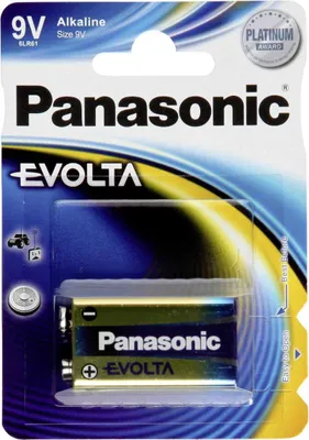 Image de Panasonic Evolta 6LR61EGE - Pile 9V - alcaline