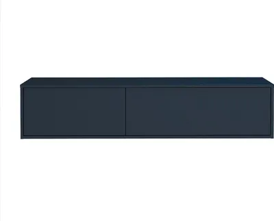 Produktbild von Wand-Waschtischschrank - Dunkelblau - L 150 cm - ISAURE II