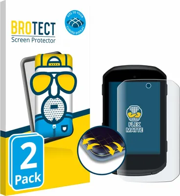 Produktbild von 2x BROTECT Fullscreen Schutzfolie für Garmin Edge 550 Displayschutz Folie Fullcover Matt Entspiegelungsfolie