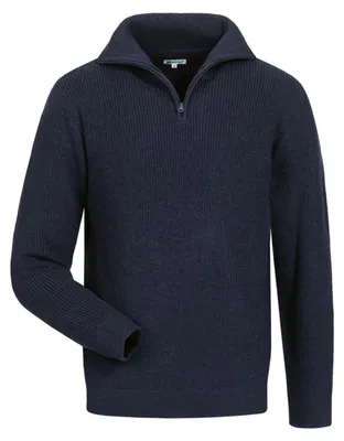 Produktbild von Feldtmann Uni Troyer Pullover Hummel - Original Hamburger Troyer mit 50% Wolle in Marine Größe M