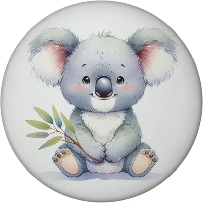 Produktbild von Sitzender Koala Magnet mit Flaschenöffner rund