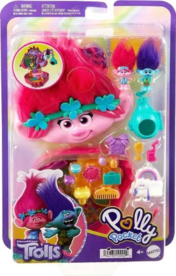 Produktbild von Mattel HKV39 - Polly Pocket - Trolls Polly Pocket Schatulle
