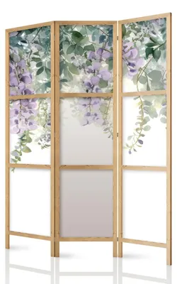 Produktbild von framed concept - Paravent Raumteiler aus Holz 135x172 cm, 3-teilig, einseitig, im orientalischen Stil