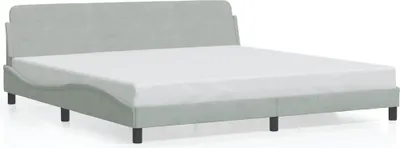 Obrázek produktu pro vidaXL Rám postele "Dover" světle šedý 200x200 cm sametový