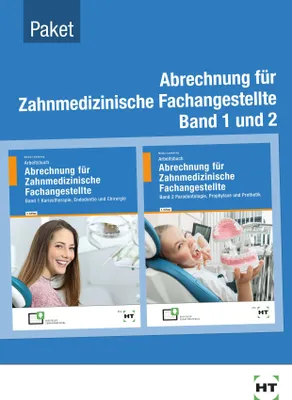 Produktbild von Paketangebot Abrechnung für Zahnmedizinische Fachangestellte Band 1 und 2