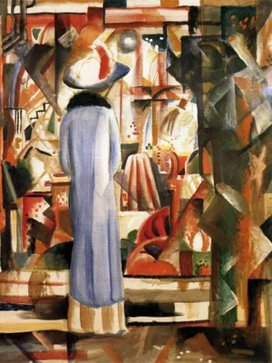 Produktbild von August Macke Kunstdruck Bild - Großes Helles Schaufenster, 1913 (80 x 60 cm)