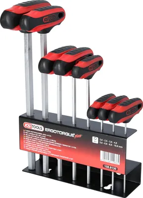 Image de KS TOOLS Jeu de clés mâles coudées à poignée en T 8 pcs - 158.8130