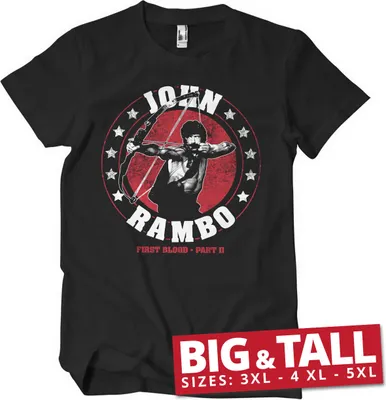 Produktbild von John Rambo BOW Big & Tall T-Shirt - 5XL  - Black