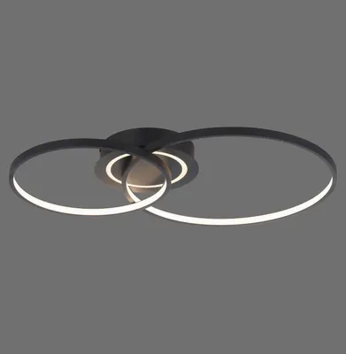 Produktbild von JUST LIGHT ASMINA LED Deckenleuchte Warmweiss 27,6W 2-fach schwarz 14540-18