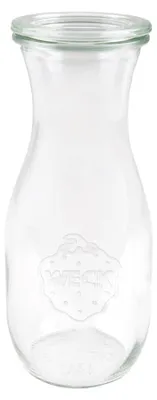 Saftflasche rund, 540 ml, mit Glasdeckel, 18,4 cm Höhe