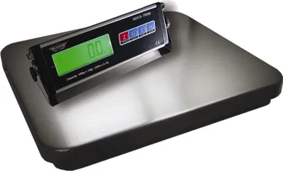 Produktbild von Plattformwaage aus Edelstahl bis 150kg / 50g | Paketwaage | Industriewaage