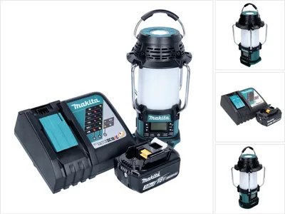 Zdjęcie produktu dla Makita DMR 056 RF1 radio bezprzewodowe 18 V FM DAB+ z latarką 360° IP65 + 1x akumulator 3,0 Ah + ładowarka