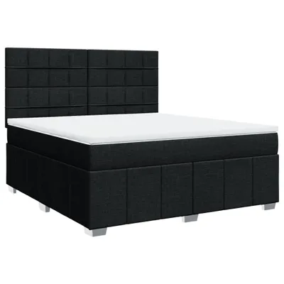 Produktbild von vidaXL Boxspringbett mit Matratze Schwarz 180x200 cm Stoff