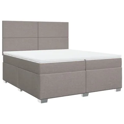 Produktbild von Boxspringbett mit Matratze Taupe 200x200 cm Stoff