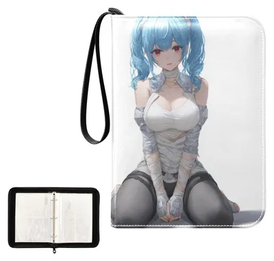 Image de Album bleu pour cartes de collection anime, pouvant contenir plus de 400 cartes