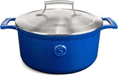 Produktbild von Saveur Selects Voyage Kasserolle - Ø25 cm - Gusseisen - PFAS-frei - Induktion - Classic Blue
