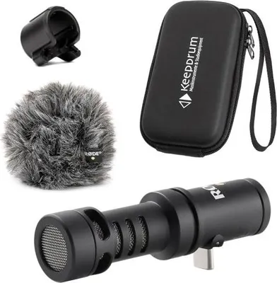 Image de Rode Microphone Videomic Me-C+ pour iOS et Android avec étui