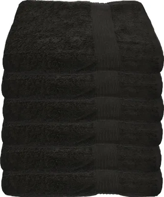 Produktbild von Julie Julsen 6er Pack Handtuch 600g/m² Schwarz,50 x 100 cm