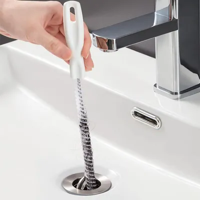 Immagine prodotto di Set di 3 spazzole per la pulizia dei tubi di scarico, lunghezza 45 cm, setole flessibili