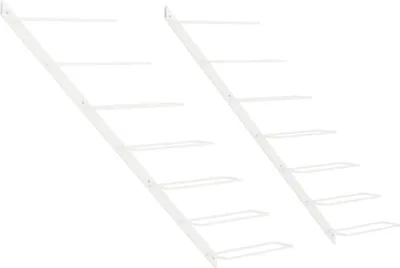Produktbild von vidaXL Wand-Weinregale für 7 Flaschen 2 Stk. Weiß Metall