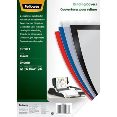 Obrázek produktu pro Fellowes Präsentationsdeckb. FUTURA 280MIC   A4 Schwarz 100P