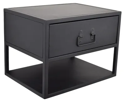 Produktbild von LOFT42 Djax Nachttisch Industrial - Schwebend - Schwarz