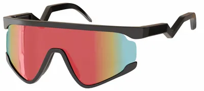 Produktbild von Shield Sonnenbrille Uni – Sportliche Visor Sonnenbrille mit großem Glas Rot-Schwarz