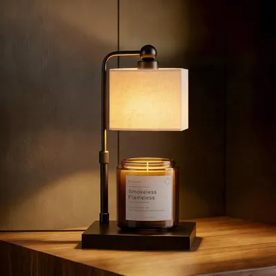 Obrázek produktu pro Lampa na ohřívání svíček s časovačem a regulací intenzity světla, výškově nastavitelná, vhodná pro svíčky v nádobách