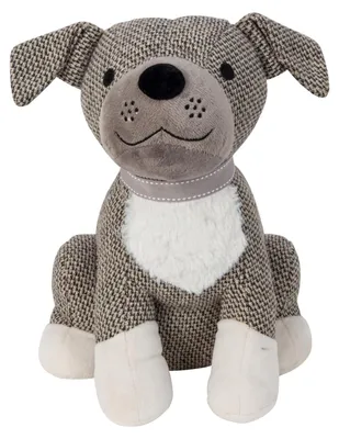 Plüsch-Türstopper Hundefigur, grau, 28 cm, 1 kg, Polyester