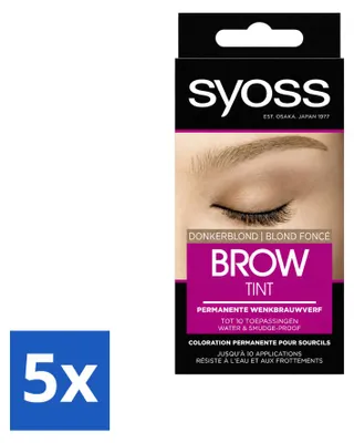 Produktbild von 5 x SYOSS Brow Tint Wenkbrauwverf - Donkerblond - Vorteilspackung - 5 Stücke