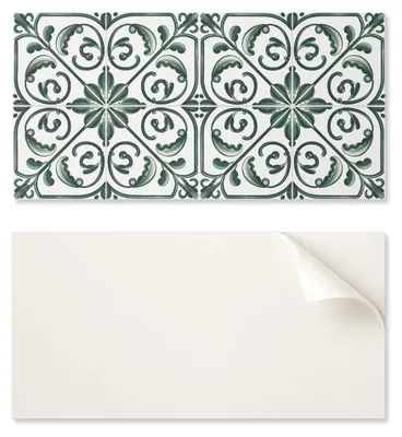 Obrázek produktu pro Samolepicí vinylové dlaždice s květinovým vzorem a ornamenty, rozměry 10 x 40 x 20 cm
