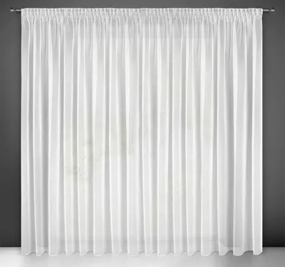 Produktbild von Design 91, Hotová záclona s riasiacou páskou - Esel biela jemná, š. 4 m x d. 2,5 m