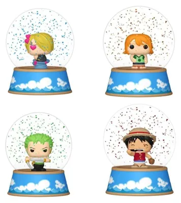 Produktbild von Funko FK92278 - One Piece Mystery Minis Minifiguren Glitter Globes PDQ 5 cm Display (12) - Neu