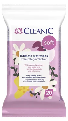 Immagine prodotto di Cleanic Salviette morbide per l'igiene intima, 20 pz