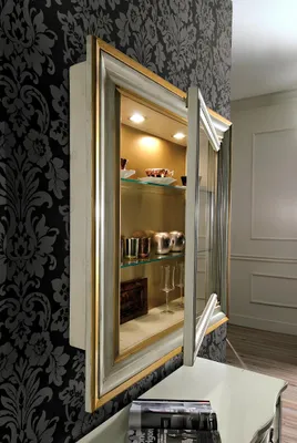 Productafbeelding van Wandvitrine Schrank Klassische Vitrinen Wohnzimmer Wohnzimmer Schränke Anrichte