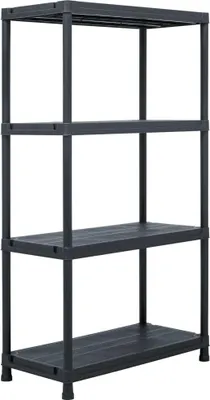 Obrázek produktu pro vidaXL Úložné police 5 ks černé 60 x 30 x 138 cm plastové
