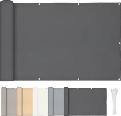 Image de Brise-vue pour balcon 75 x 300 cm - Protection de l'intimité et brise-vent pour balcon, jardin et piscine