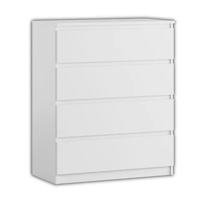 Produktbild von YUMEBLY Kommode mit 4 Schubladen | Schubladenschrank 80x97x40 cm | Für Schlafzimmer, Wohnzimmer, Kinderzimmer, Büro | Modern & geräumig | Weiß