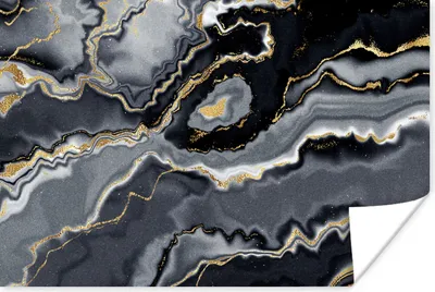 Produktbild von MuchoWow® Poster Glitzer - Gold - Marmor - Achat - Geode 120x80 cm - Bilder